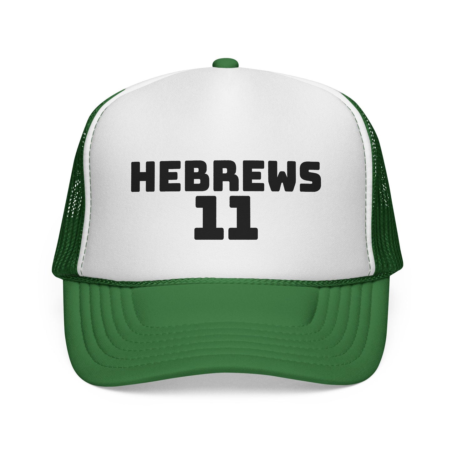Hebrews 11 Trucker Cap — Christian Faith Bible Verse Mesh Hat