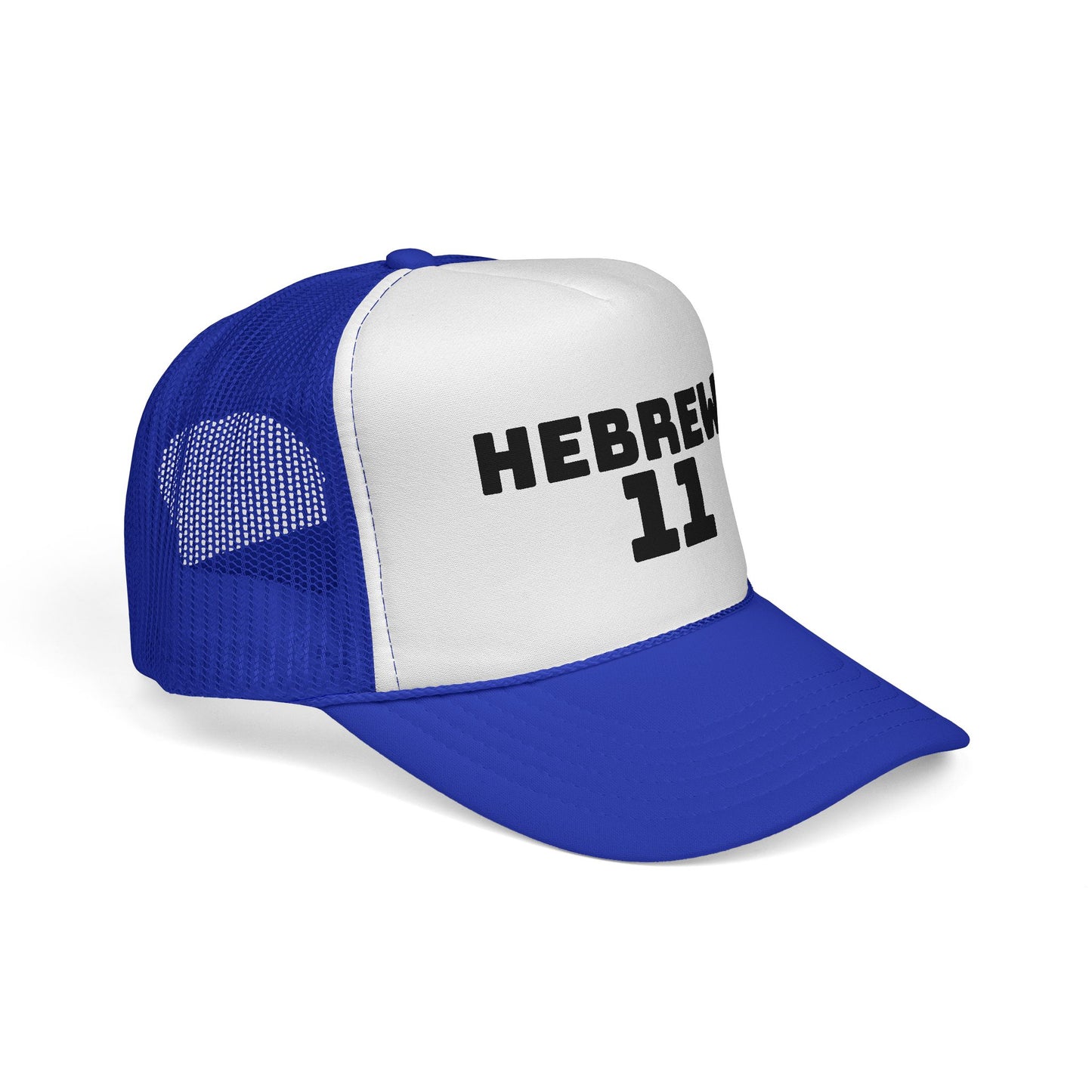 Hebrews 11 Trucker Cap — Christian Faith Bible Verse Mesh Hat