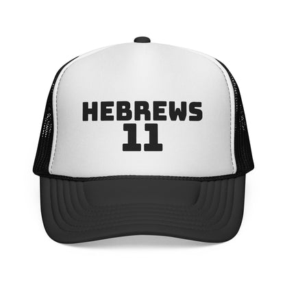 Hebrews 11 Trucker Cap — Christian Faith Bible Verse Mesh Hat