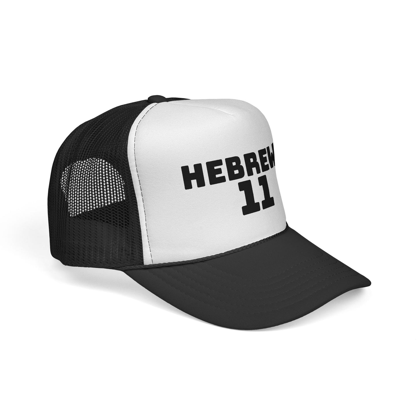 Hebrews 11 Trucker Cap — Christian Faith Bible Verse Mesh Hat