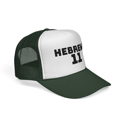 Hebrews 11 Trucker Cap — Christian Faith Bible Verse Mesh Hat