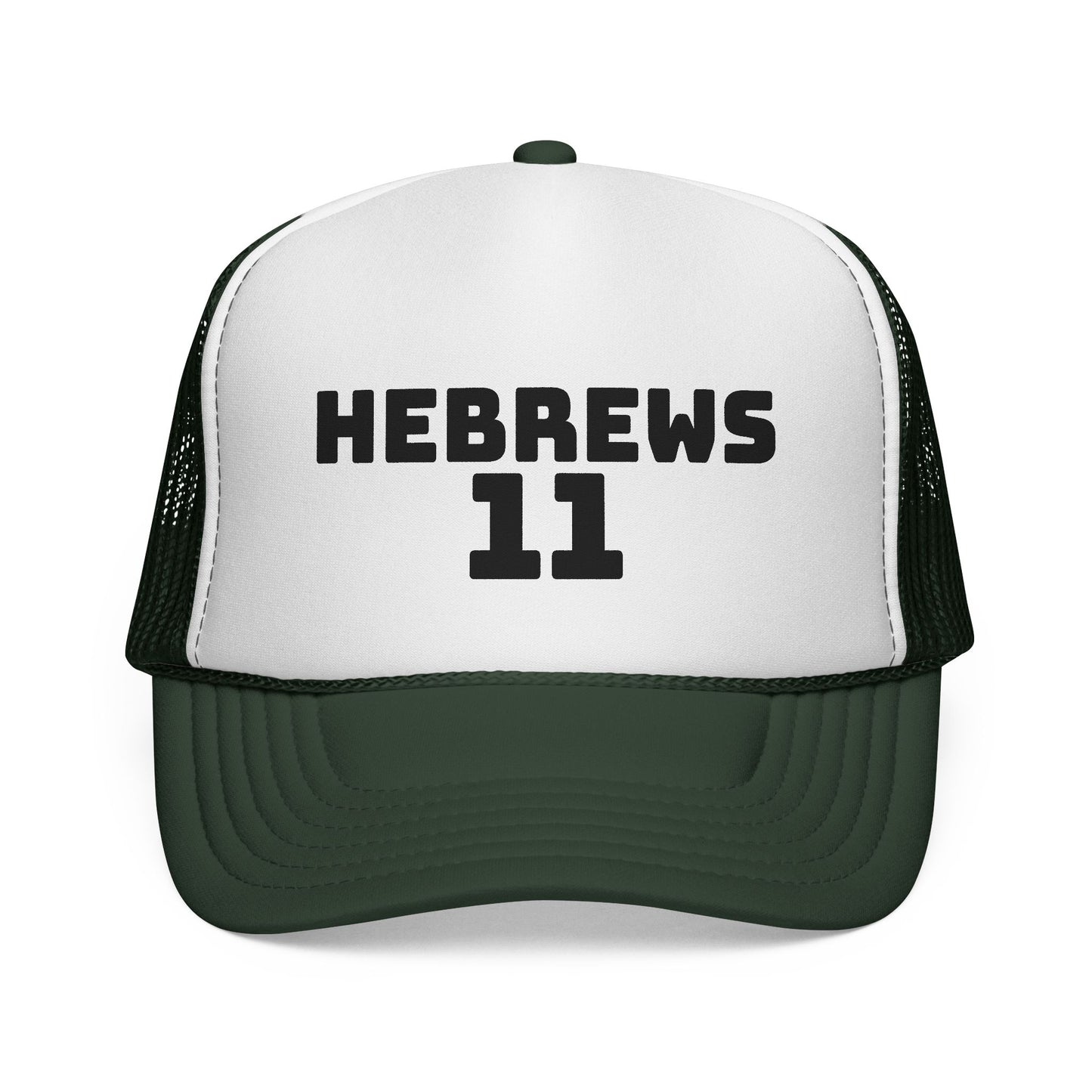 Hebrews 11 Trucker Cap — Christian Faith Bible Verse Mesh Hat