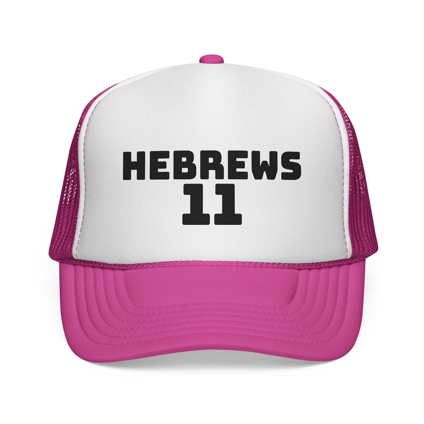 Hebrews 11 Trucker Cap — Christian Faith Bible Verse Mesh Hat