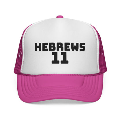 Hebrews 11 Trucker Cap — Christian Faith Bible Verse Mesh Hat
