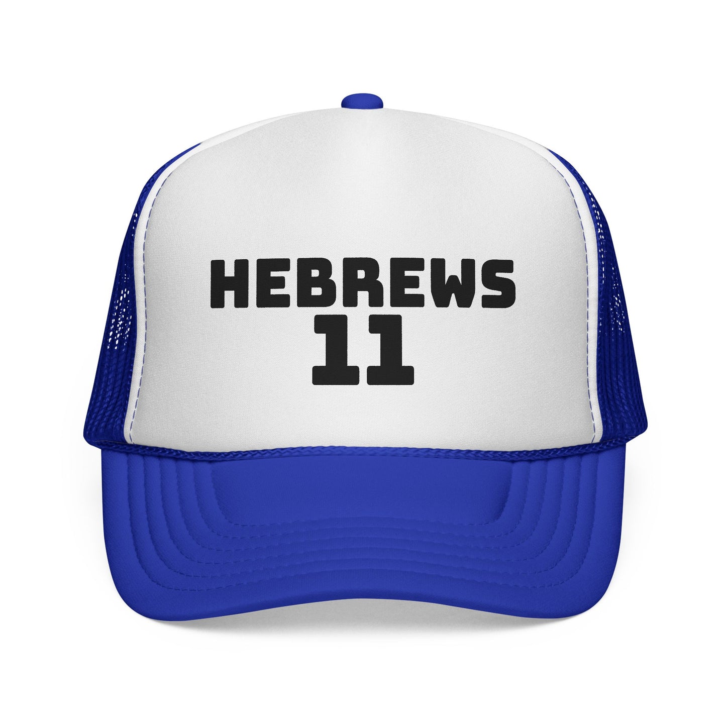 Hebrews 11 Trucker Cap — Christian Faith Bible Verse Mesh Hat